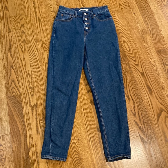 Womens Levi’s the mom jean high waisted button fly like new 80’s tapered ankle - Picture 5 of 11